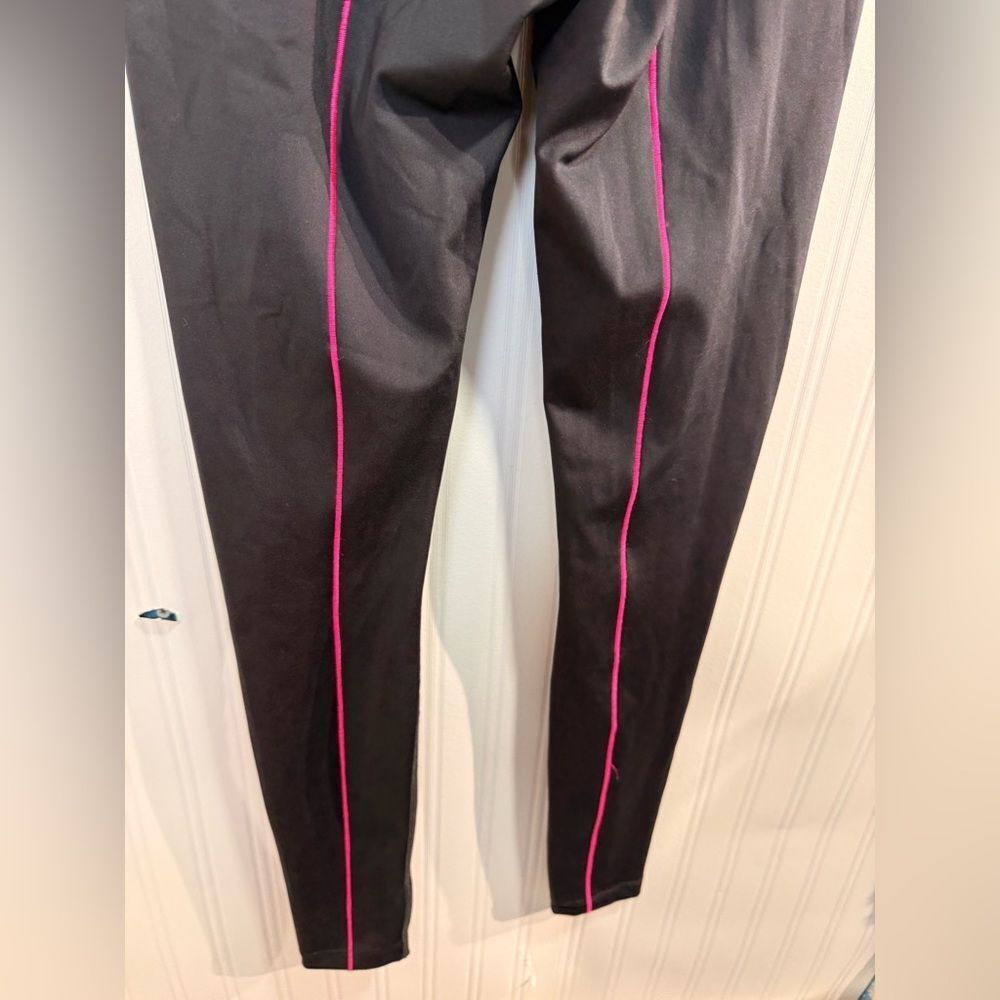 Savage x Fenty‎ Leggings High waist black Stretch Pink Stripe Sz S - Picture 6 of 7